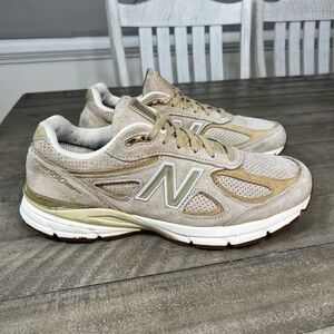 New Balance 990V4 Made In USA Tan Linseed Sz 10.5 D